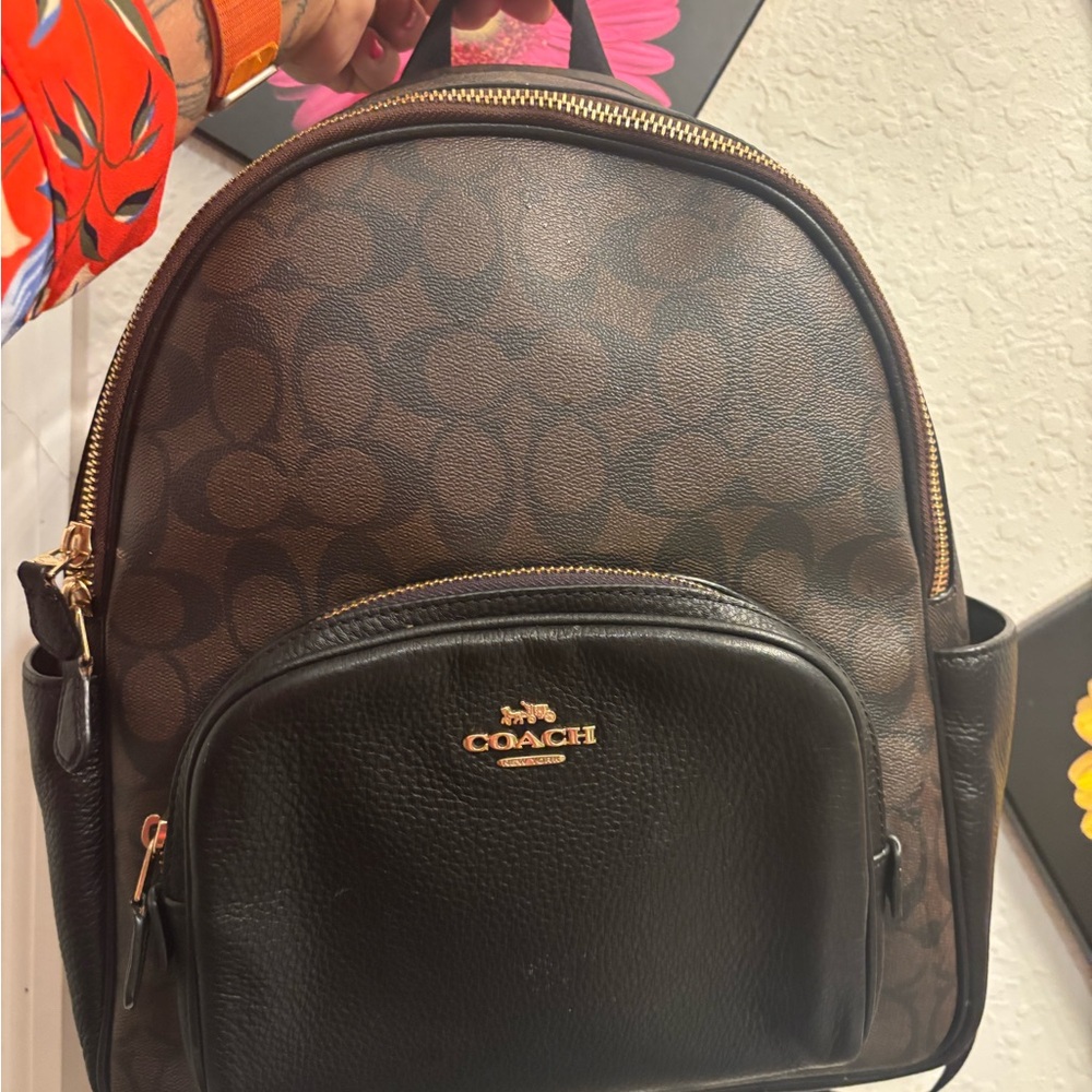 Large Court Backpack In Signature Canvas - Picture 5 of 12